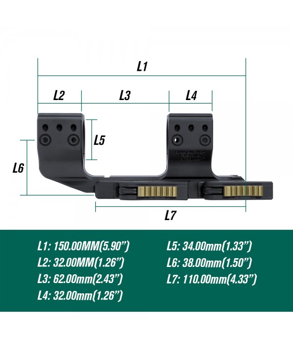 SOTAC QDP-3616 1.50" 30mm Tube Scope Mount