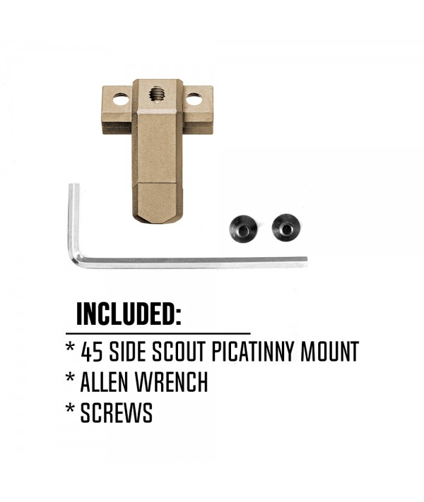 SOTAC 45 Offset Scout Mount Picatinny Rail Mount FDE