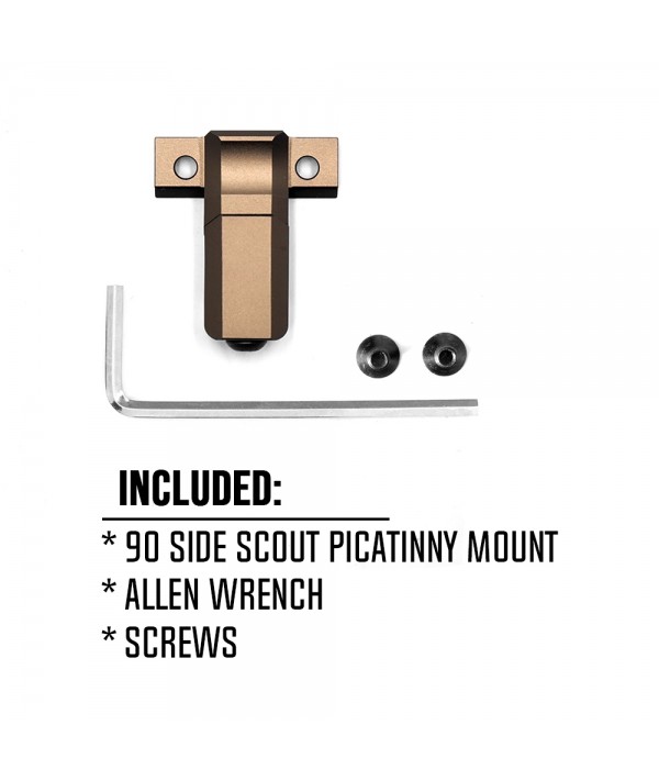 SOTAC 90 Side Scout Mount Picatinny Rail Mount FDE