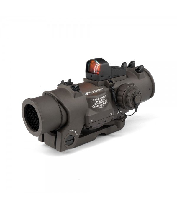 SOTAC Elcan 1-4 Dual Role Riflescope FDE Color with Docter Red Dot Sight Combo