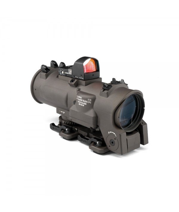 SOTAC Elcan 1-4 Dual Role Riflescope FDE Color with Docter Red Dot Sight Combo