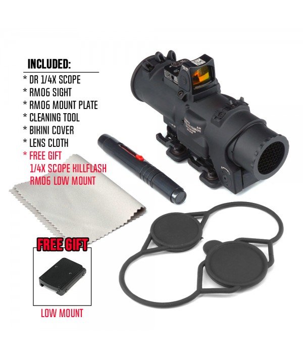 SOTAC Elcan 1-4 Dual Role Riflescope with RM Red Dot Sight Black Combo