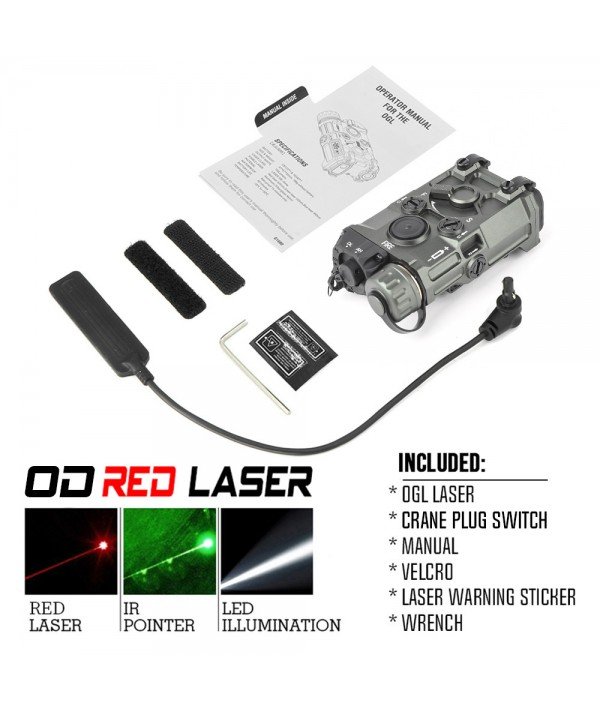 SOTAC OGL IR Device Red Laser & LED White Light & IR Laser OD Color