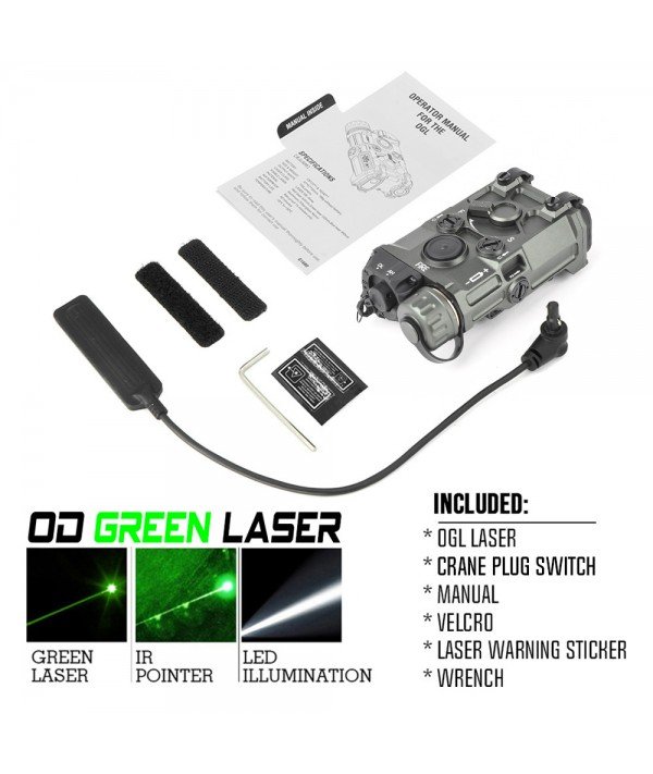 SOTAC OGL IR Device Green Laser & LED White Light & IR Laser OD Color