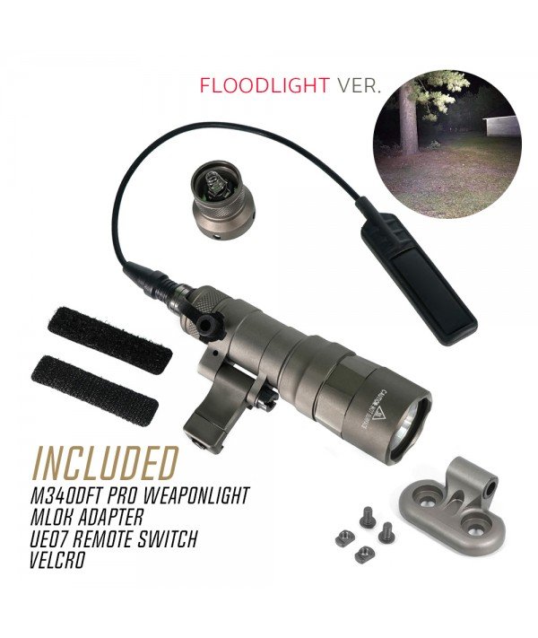SOTAC M340DFT Mini Scout Light PRO with MLOK Adapter FDE Color Floodlight Version
