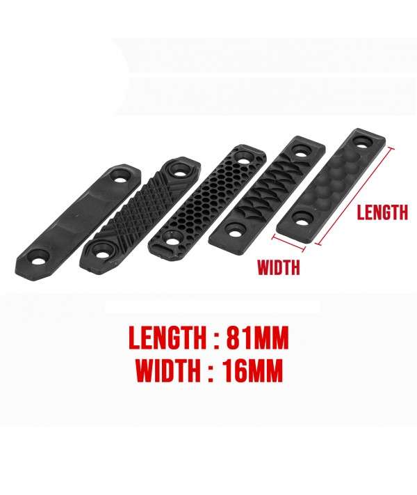 SOTAC Rail Cover Set For Mlok 2 Rail Covers For M-LOK Type handguards Mady By Nylon