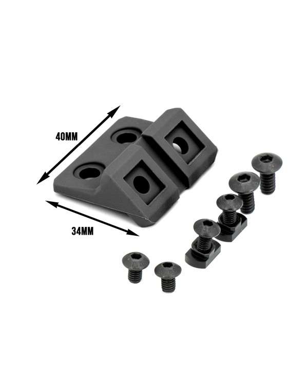 SOTAC MLOK 45 Offset Mount M-LOK Rail Slots 20mm RIS Slot For Flashlight Or Laser Made By Nylon